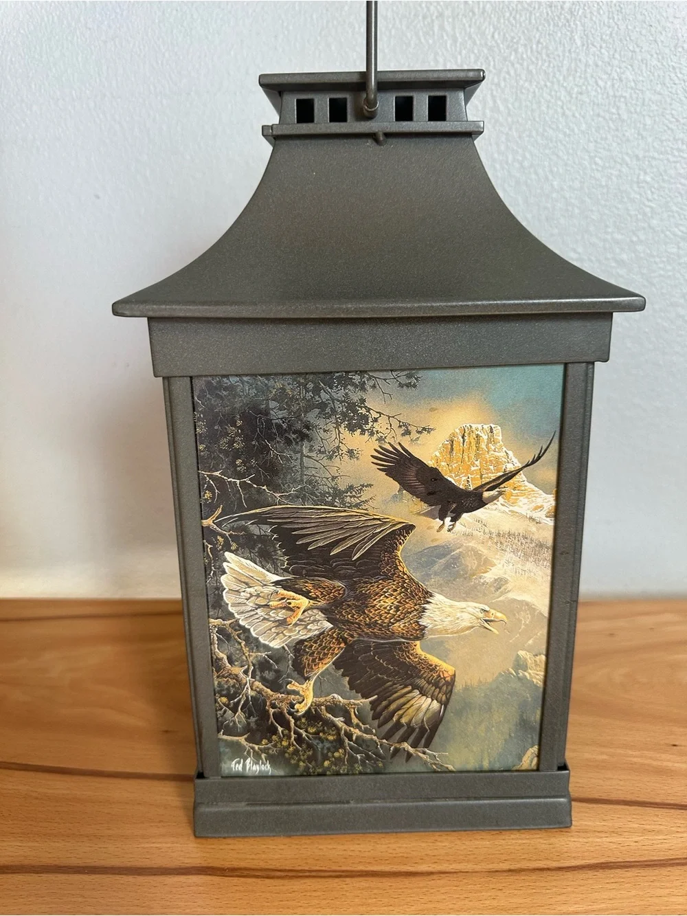 Ted Blaylock Bald Eagle Decorative Lantern Wildlife Cabin Decor Collectible